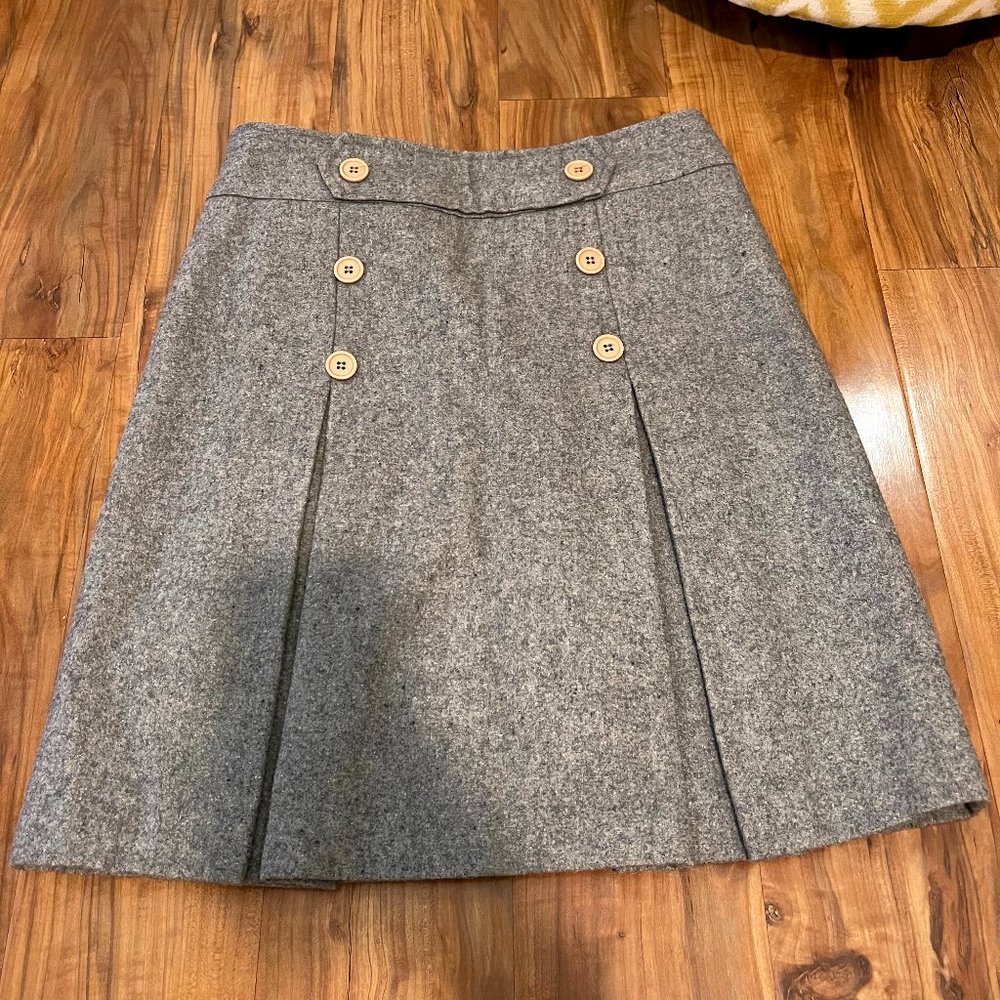 WOOL PLEATED SKIRT